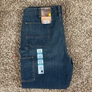 Carhartt Men's Relaxed Fit Dark Blue Jeans 42X32 NWT